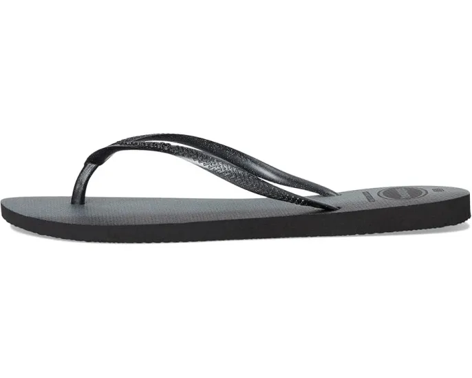 Глянцевые шлепанцы Havaianas Slim Gloss с блестками
