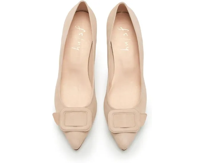 Туфли-лодочки Robin из замши с пряжкой и каблуком kitten heel от French Sole