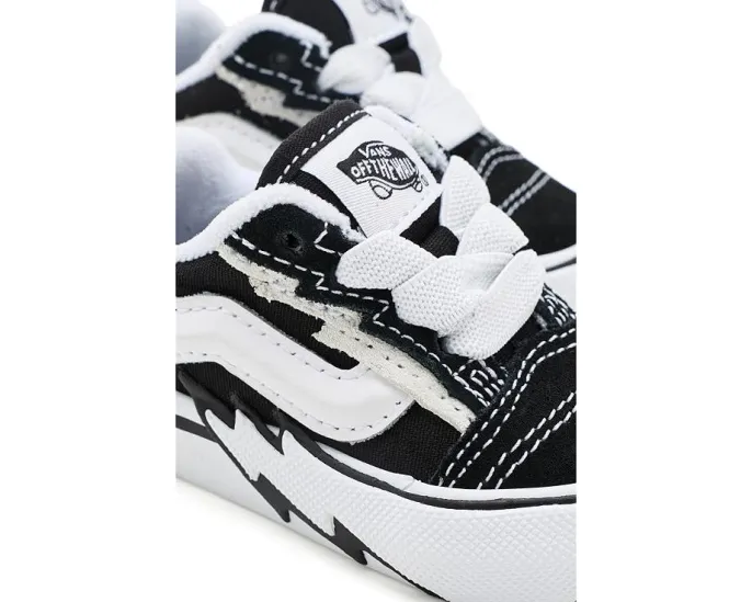 Детские кеды Vans Knu Skool Elastic Lace Bolt черные
