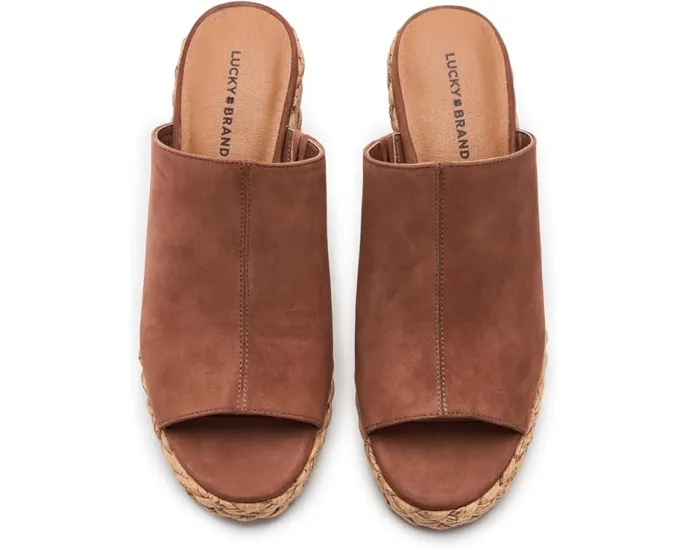 Сандалии Lucky Brand Cabriah на танкетке эспадрильи с открытой пяткой