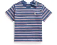 Полосатая футболка из хлопкового трикотажа для младенцев Polo Ralph Lauren