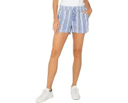 Шорты Liverpool Los Angeles с кулиской и завязками на поясе в полоску из смеси льна и лиоцелла