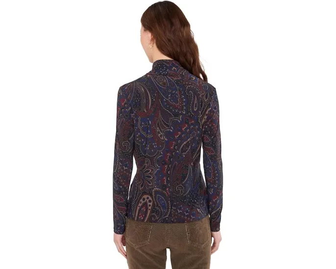 Lauren Ralph Lauren Топ Paisley Stretch Jersey с запахом