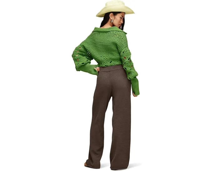 Широкие брюки Rosalie Pant Lite из легкой ткани Cozy Knit Lite с высокой талией