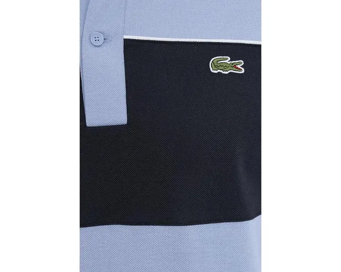 Поло Lacoste Regular Fit с цветными блоками и контрастной окантовкой