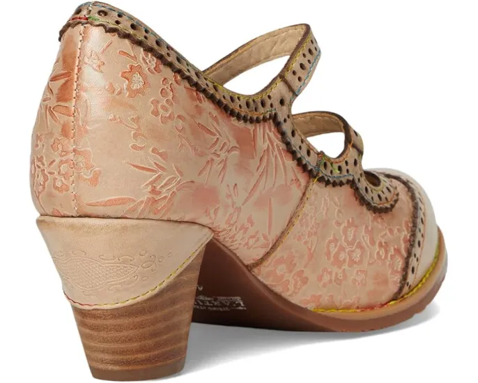 Туфли L'Artiste by Spring Step Gaviria Mary Jane с цветочным тиснением и двойным ремешком