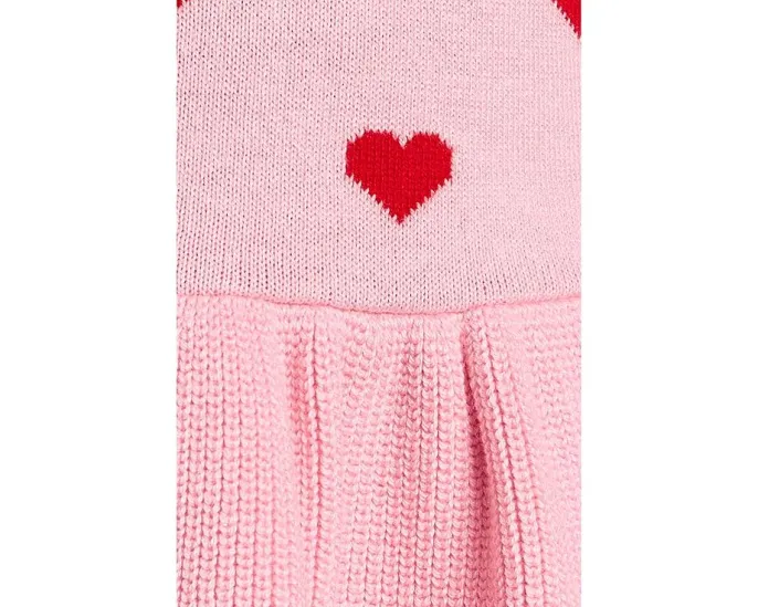 Janie and Jack платье-свитер для малышей с сердечками и длинными рукавами