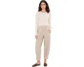 Брюки Eileen Fisher из органического хлопка двойного переплетения фасона «фонарик»