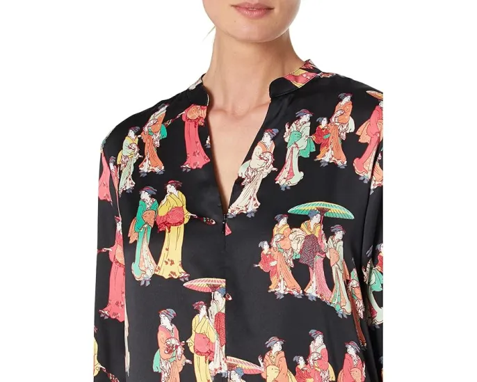 Кафтан Natori Geisha Satin длиной 52 дюйма из стрейч-сатина