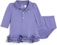 Polo Ralph Lauren Kids платье-поло из хлопка с рюшами и шортами