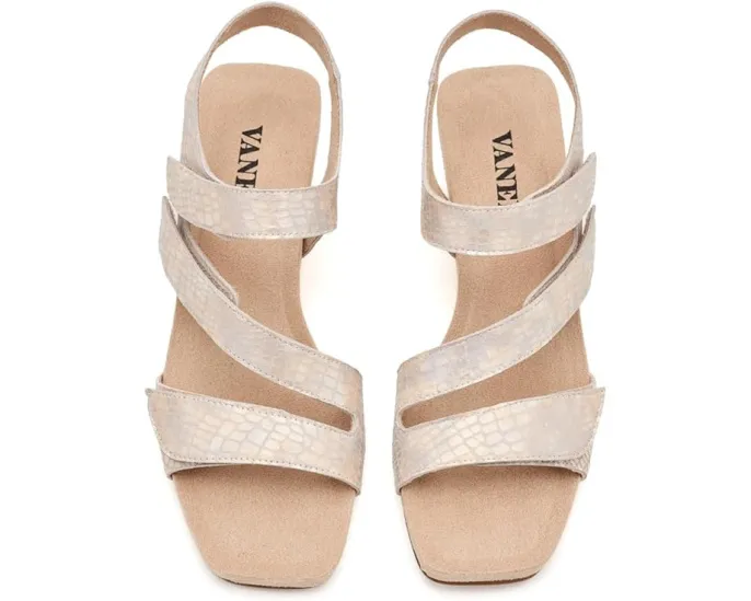 Босоножки Vaneli Creola на танкетке из пробки с застежкой на липучке