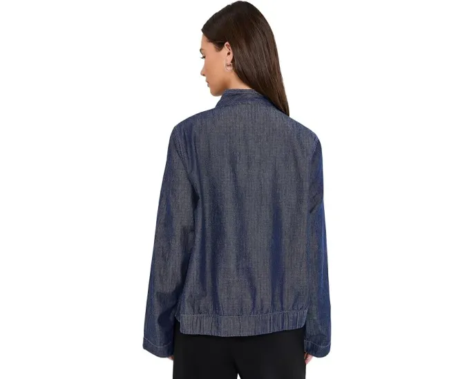 Куртка Eileen Fisher Lightweight Organic Cotton Denim Curved Front джинсовая