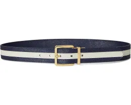 Двухсторонний ремень Lauren Ralph Lauren с узором ромб и квадратной пряжкой