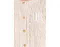 Кардиган Lauren Ralph Lauren с косами из хлопка с вискозой кремовый