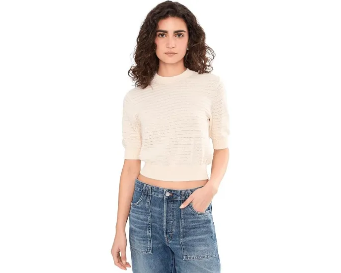 Футболка Madewell Ella с коротким рукавом и строчкой