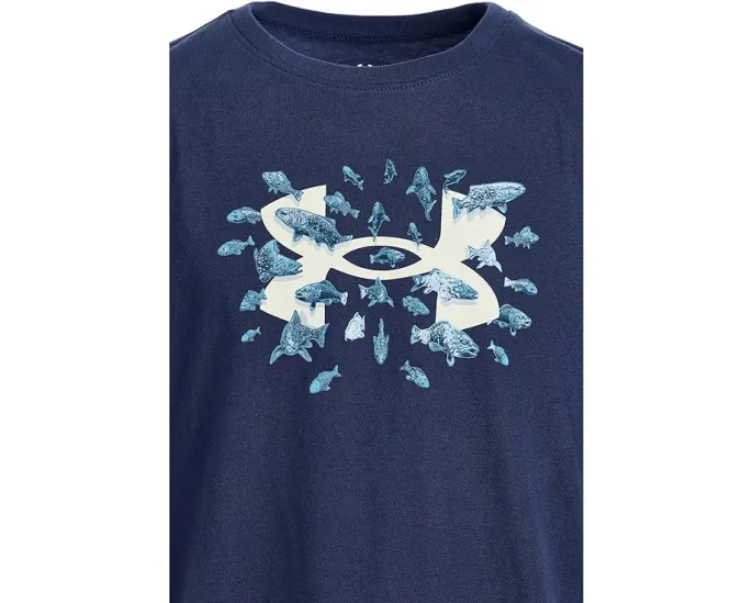 Футболка Under Armour Kids с веселым принтом рыбки и отводом влаги