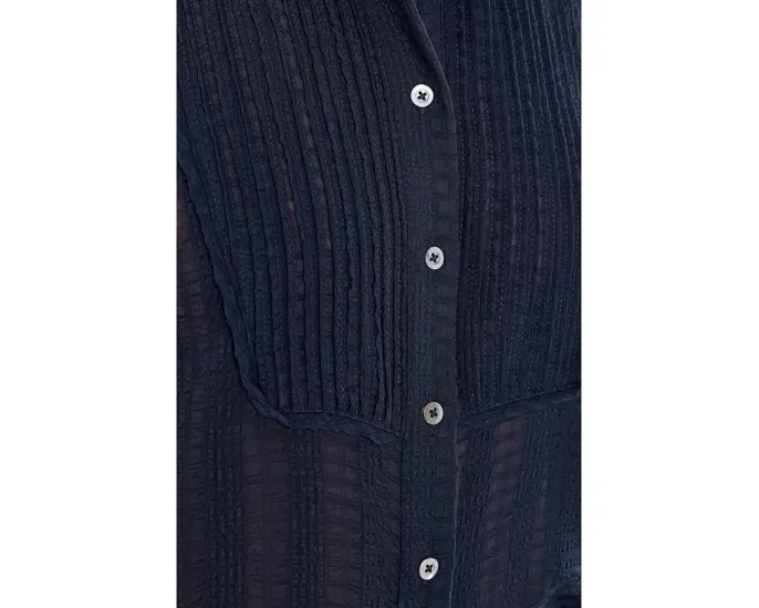 Шифоновая жаккардовая рубашка NIC+ZOE Chiffon Jacquard Tuxedo