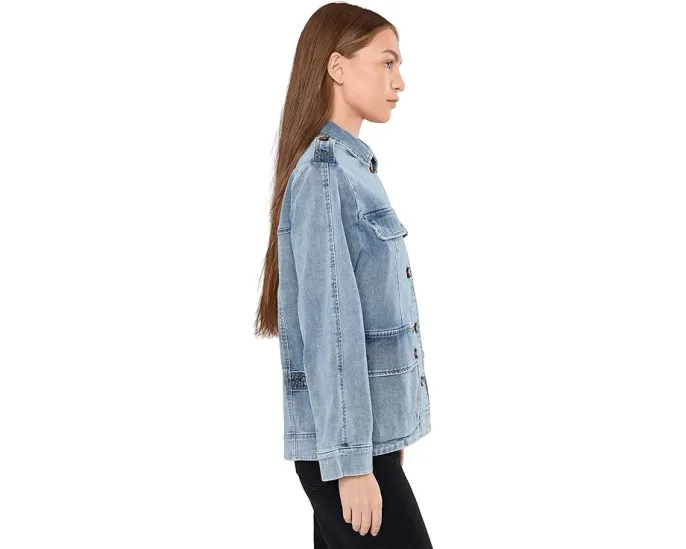 Джинсовая куртка KUT from the Kloth Callista oversize с накладными карманами