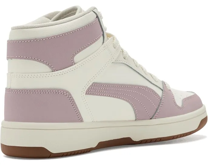 Высокие кроссовки Puma Rebound Layup Express Yourself в белом, розовом и золотистом цветах