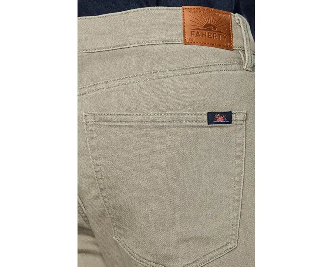 Брюки Faherty Stretch Terry с пятью карманами из мягкого хлопка