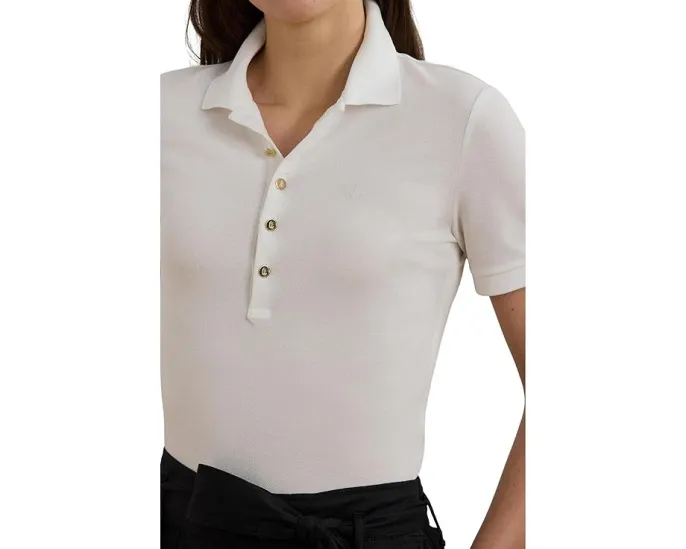 Поло из пике приталенного кроя Lauren Ralph Lauren Petite