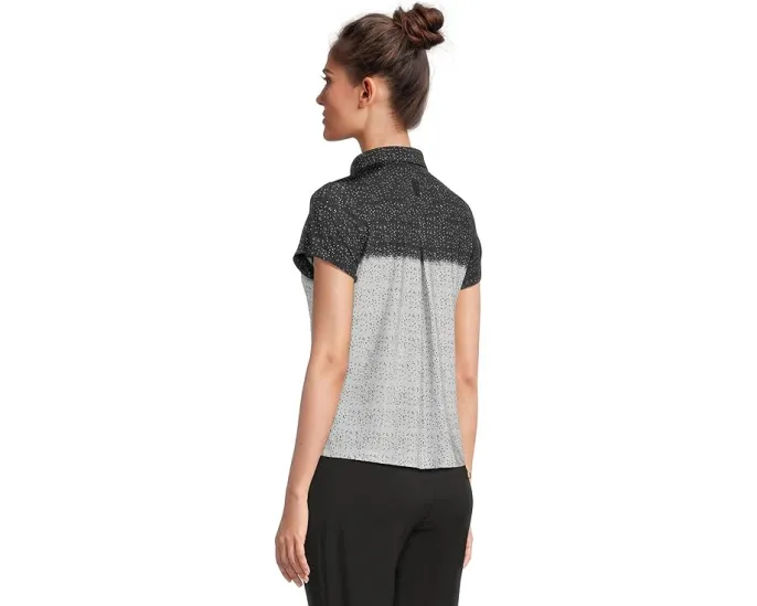 Поло Jamie Sadock с принтом Dotted Up и цветными блоками на молнии