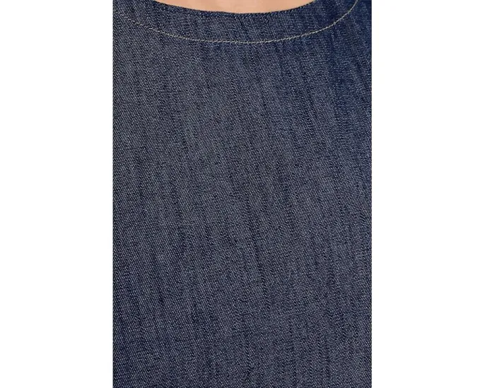 Топ Eileen Fisher из легкого органического денима с круглым вырезом