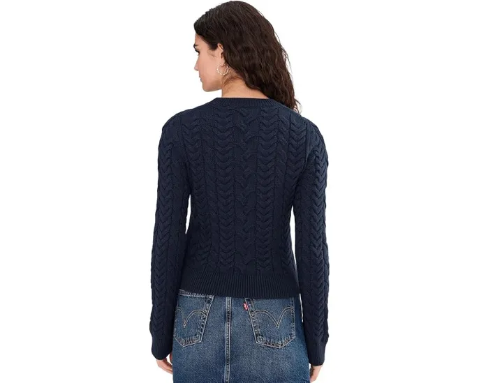 Splendid свитер Annabella Cable Sweater с кабельной вязкой и круглой горловиной