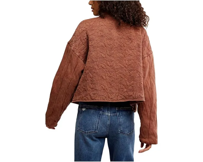 Свитшот Free People Rose с номерным принтом и пониженными плечами