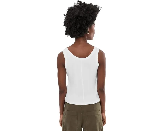 Топ Madewell (Re)Generative Cotton с рибленой фактурой и округлым вырезом