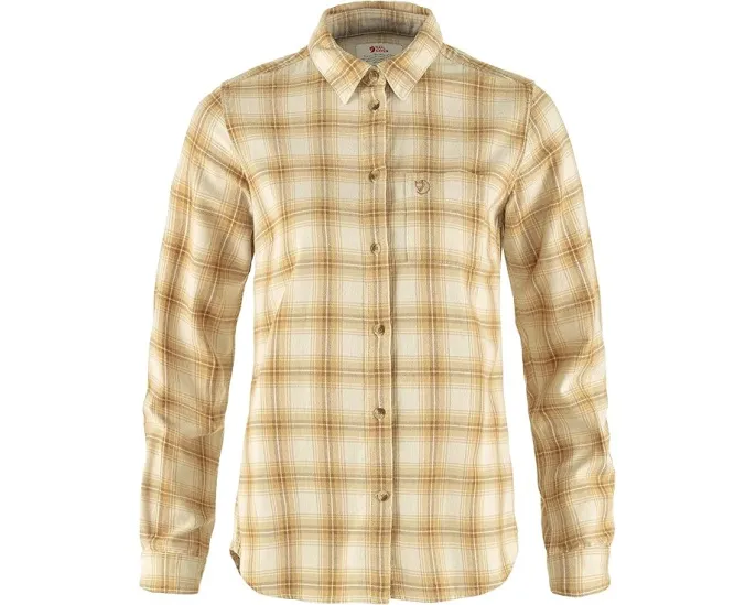 Фланелевая рубашка Övik от Fjällräven из смеси хлопка и шерсти