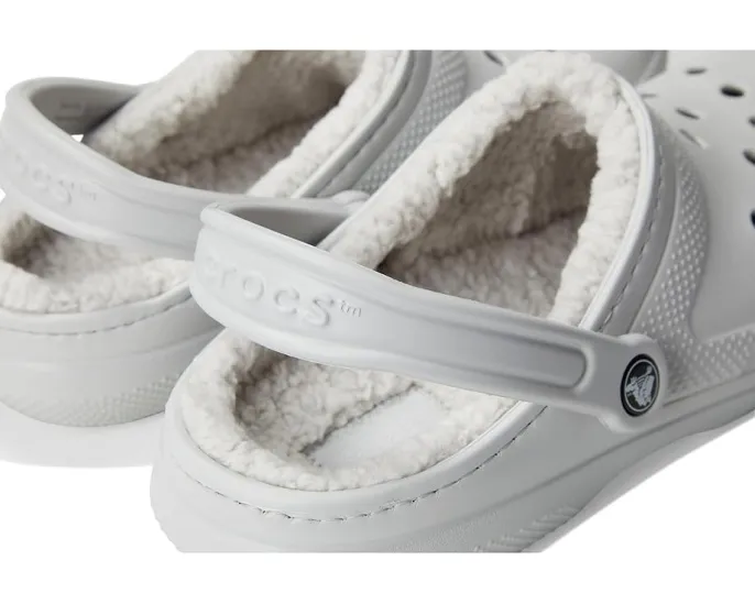 Классические утепленные кроксы Crocs с искусственным мехом и регулируемым ремешком