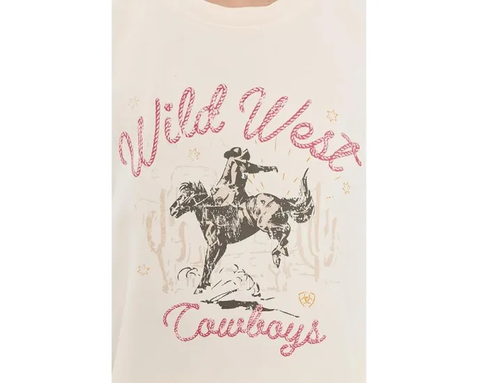 Кроп-футболка Ariat Wild West с принтом и кокеткой