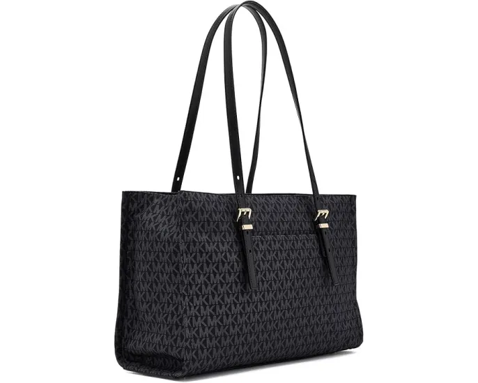 Тоут MICHAEL Michael Kors Zadie Medium с принтом MK и золотой фурнитурой