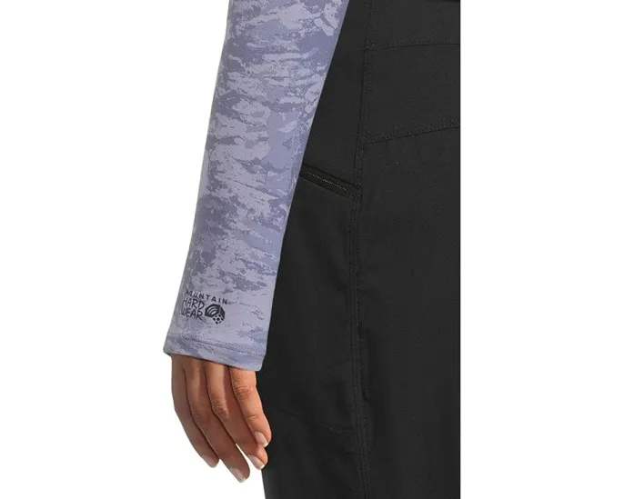 Лонгслив Mountain Hardwear Crater Lake с защитой UPF 50 и укороченным кроем