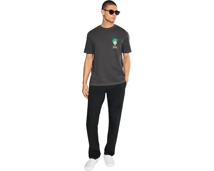 Футболка RVCA Frond Mural Short Sleeve с тропическим принтом и винтажным кроем
