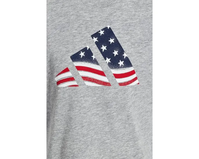 Футболка adidas Kids с патриотичным логотипом и флагом США для малышей