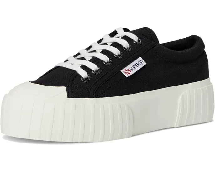 Кроссовки Superga 2631 Stripe Platform на массивной подошве с резиновым носком
