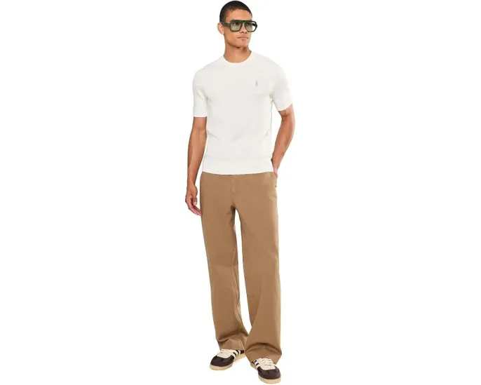 Короткий трикотажный хлопковый свитер Rib Knit Cotton от Polo Ralph Lauren