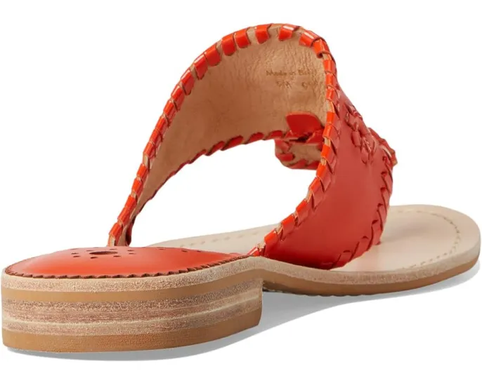 Jack Rogers Босоножки Jacks Flat Sandal на плоской подошве из кожи наппа и лакированной кожи