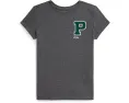 Хлопковая футболка Letterman с аппликацией Polo Ralph Lauren Kids для старших детей