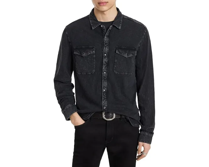 Рубашка John Varvatos Arvon Western с накладными карманами