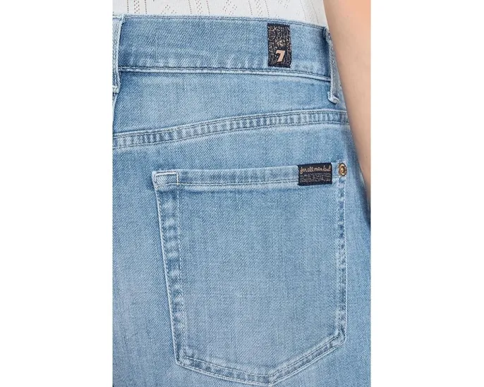 Джинсы 7 For All Mankind Lotta Ankle с высокой талией и расклешенными штанинами