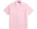 Рубашка из льняной смеси с фактурой с воротником-кэмп Polo Ralph Lauren