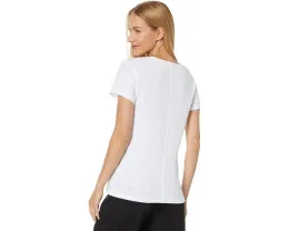 Футболка Lilla P V-Neck Short Sleeve Back Seam Tee с вырезом