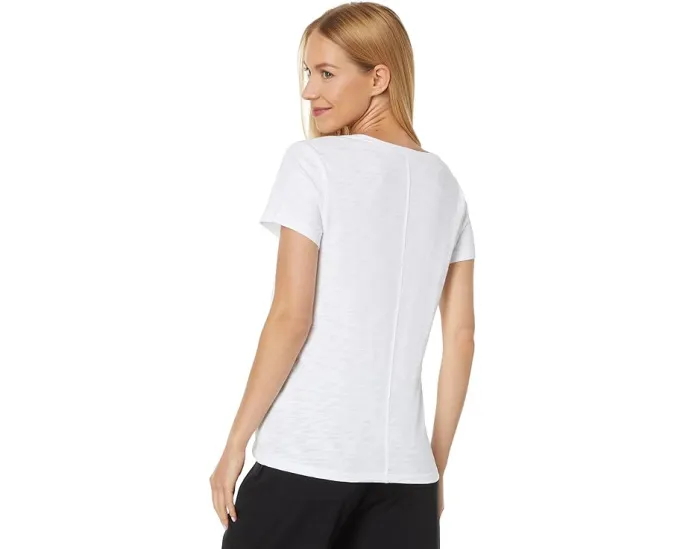 V-Neck Short Sleeve Back Seam Tee