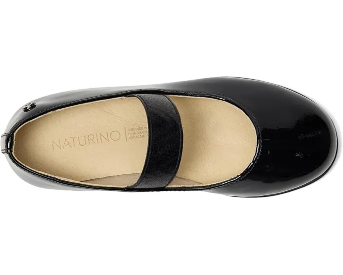 Балетки Naturino Valy для детей из гладкой кожи с эластичной лентой