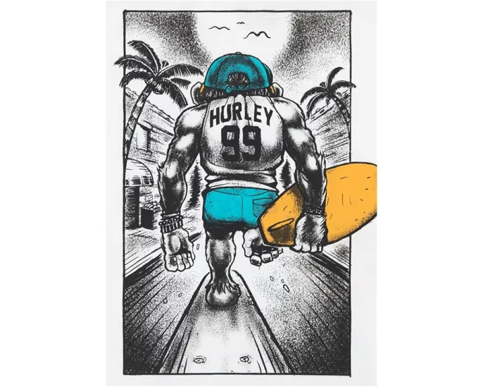 Футболка Hurley Kids Beach Monkey с короткими рукавами и веселым принтом