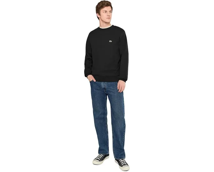 Толстовка Lacoste из флиса с круглой горловиной и органическим хлопком
