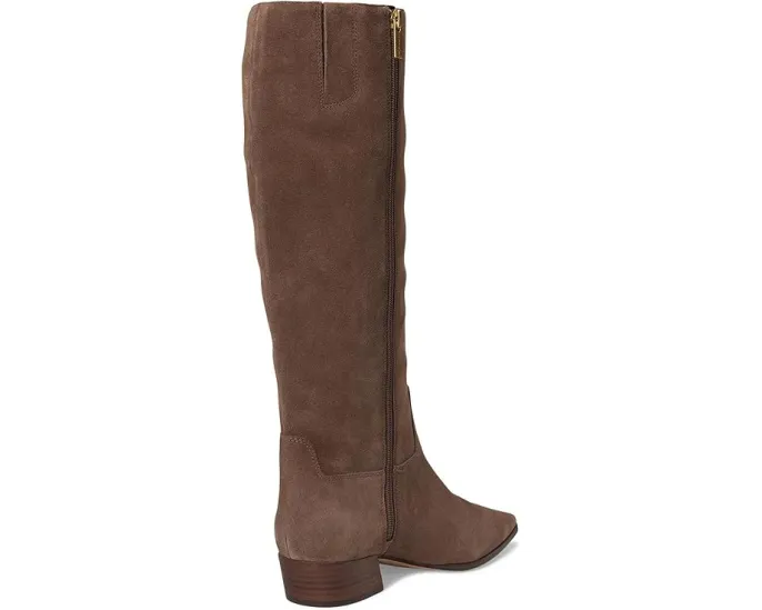 Vince Camuto Ботинки Pavla до колена из кожи с крокодиловым тиснением на устойчивом каблуке